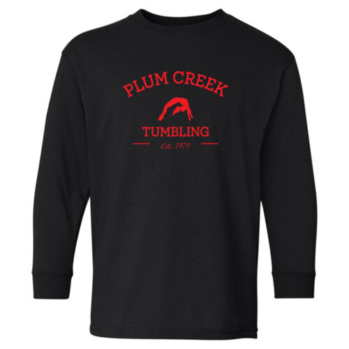 Youth Long Sleeve T-Shirt w/ Back Name Option - Red Thumbnail