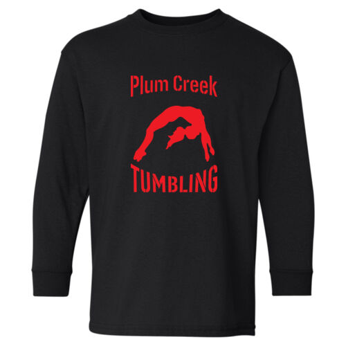Youth Long Sleeve T-Shirt w/ Back Name Option - Red Thumbnail