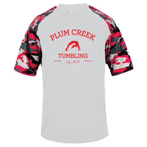Camo Sport T-Shirt w/ Back Name Option - Red Thumbnail