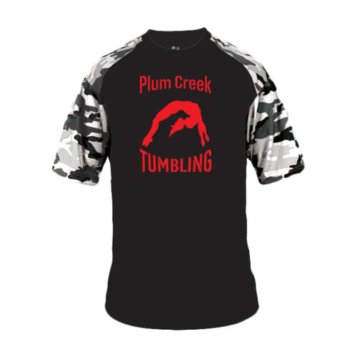 Camo Youth Sport T-Shirt w/ Back Name Option - Red Thumbnail