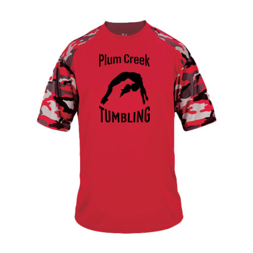 Camo Youth Sport T-Shirt w/ Back Name Option - Back Thumbnail