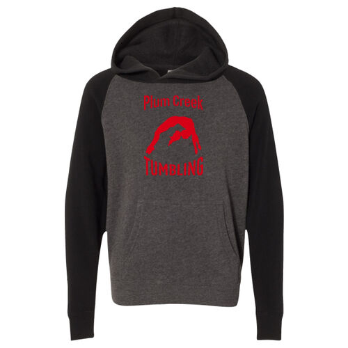 Youth Special Blend Raglan Hooded Pullover w/ Back Name Option Thumbnail