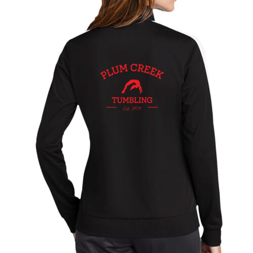 Ladies Tricot Track Jacket w/ Right Chest Name Option Thumbnail